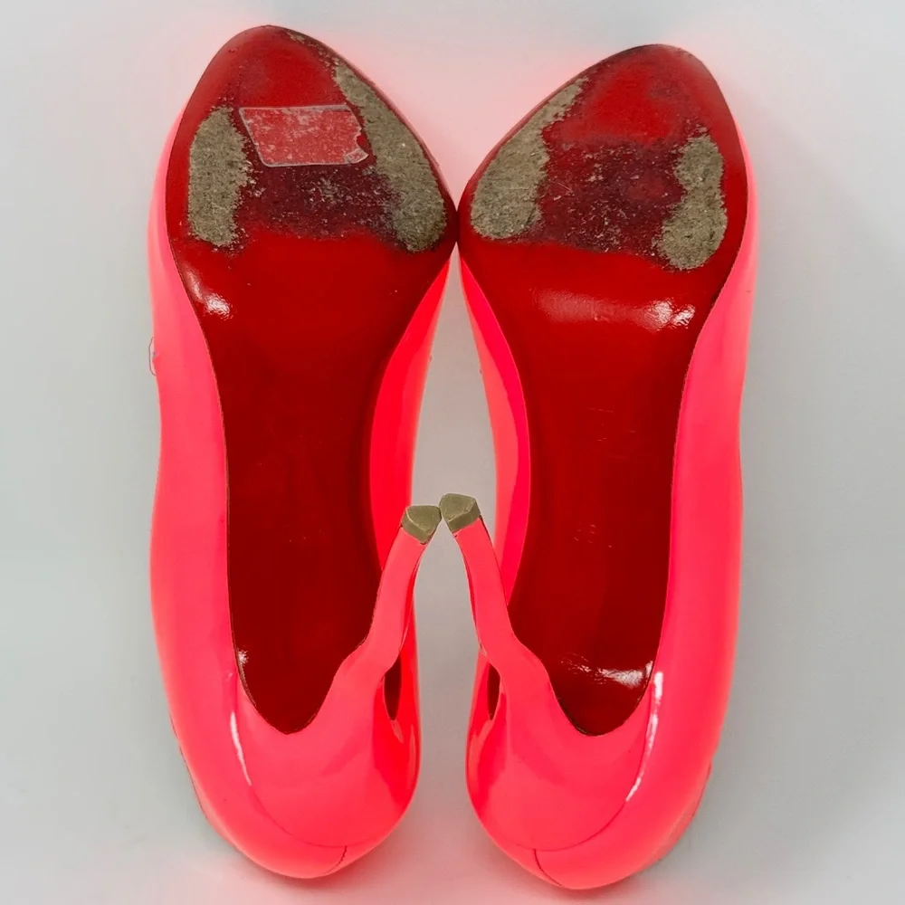 Christian Louboutin Pink Wavy Dolly Patent Heels Size 35.5